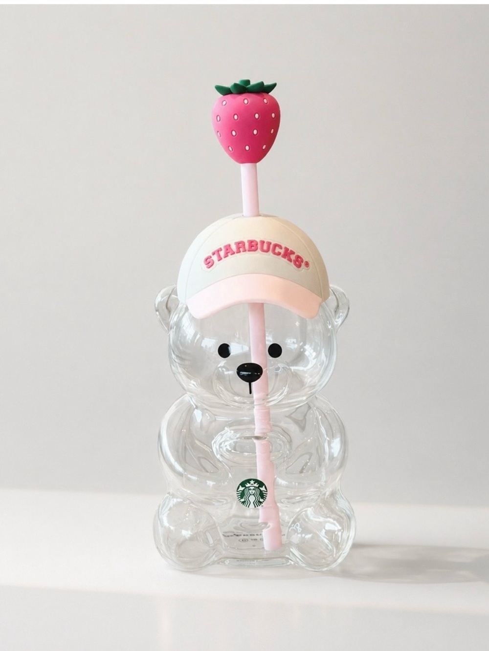 Starbucks Pink Bearista Glass Cold Cup